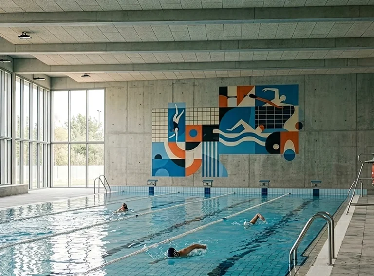 mural en piscina pública